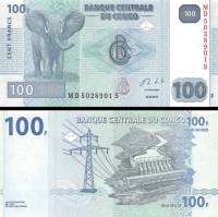 100 Frankov Konžská demokratická republika 2013, P98b UNC - Kliknutím na obrázok zatvorte -